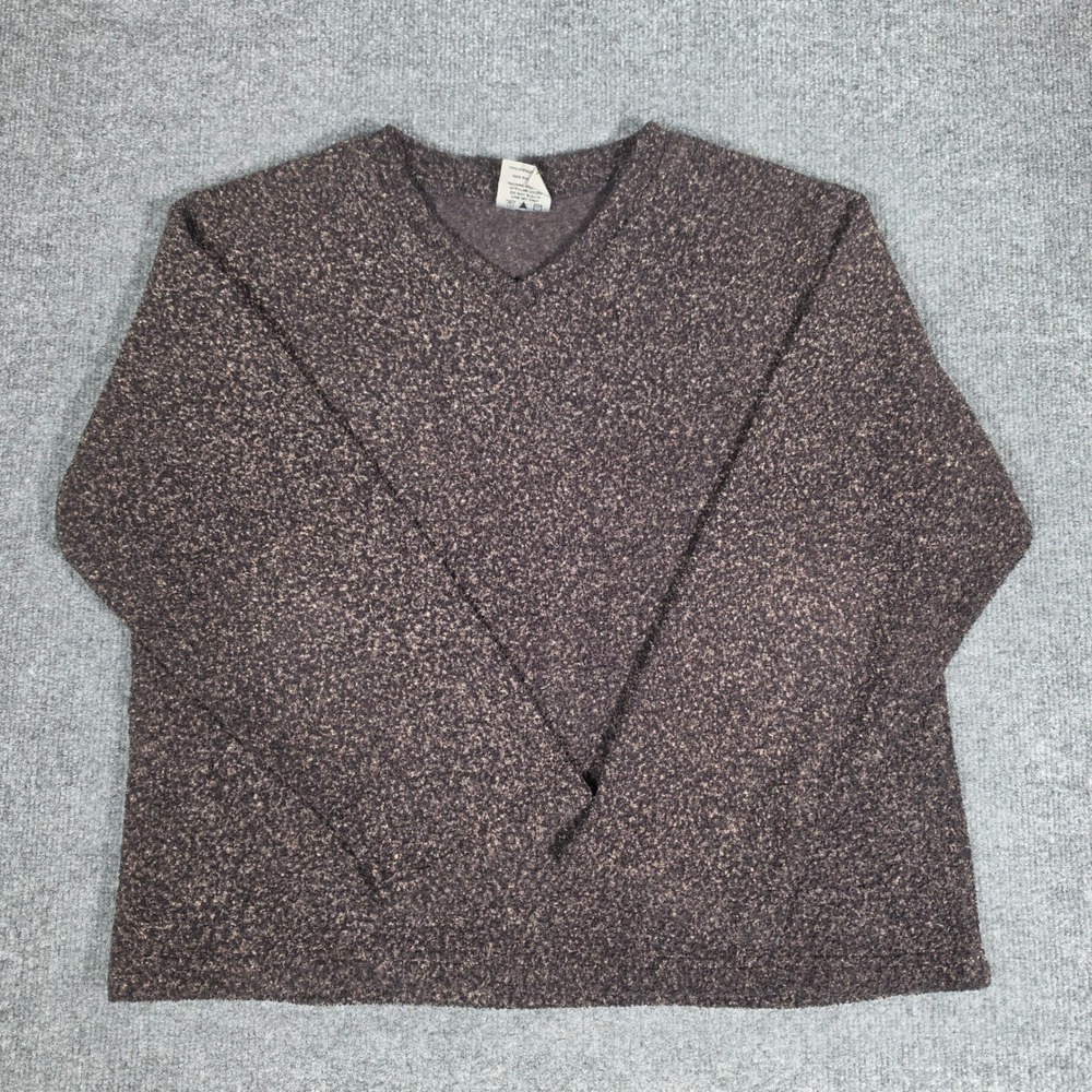 Colorado Trading & Clothing Co Men Medium V-Neck Sweater Brown Textured USA Made